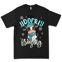 Black i'm udderly freezing baby cow Premium Tee - MaliasSmallBusiness