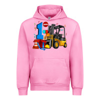 Fuchsia Pink forklift birthday one Urban Hoodie - Artiststas