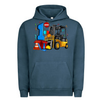 Pigment Midnight Navy forklift birthday one Urban Hoodie - Artiststas