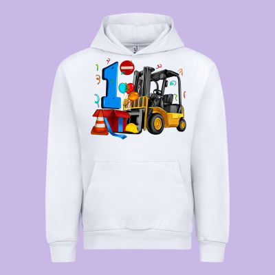 Forklift Birthday One Urban Hoodie Designed By Artiststas