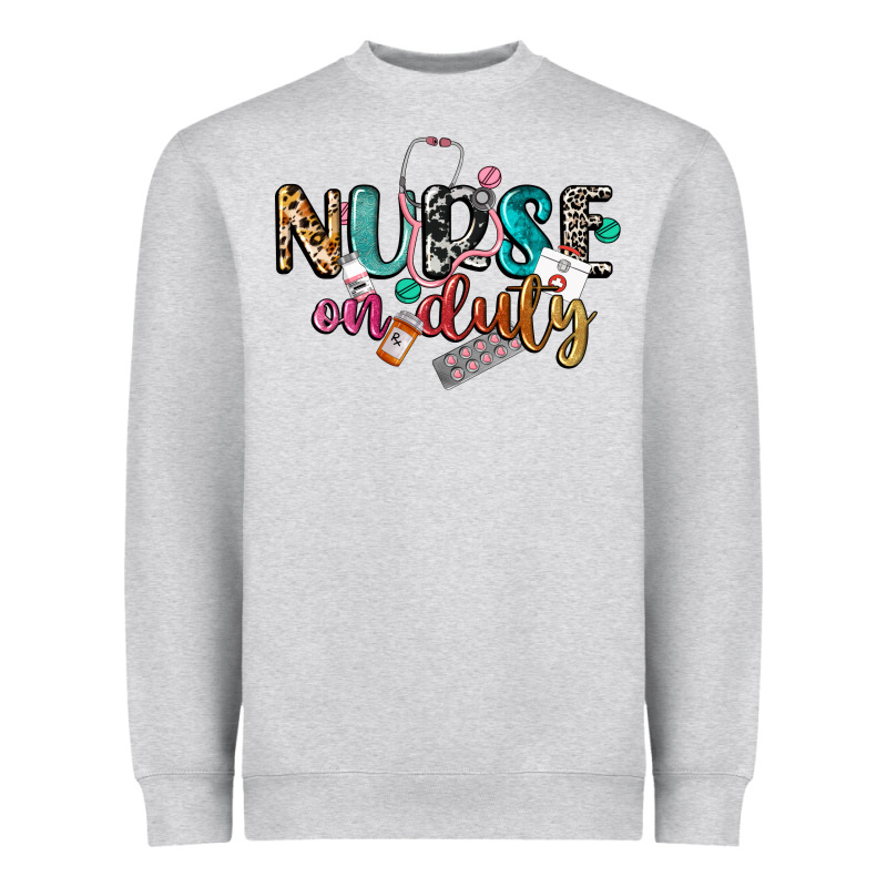 Nurse On Duty Heavyweight Sweatshirt by CowGirlArtShop | Teevron