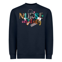 Navy Nurse on duty Heavyweight Sweatshirt - CowGirlArtShop
