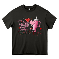 Asphalt sips & trips target inspired stanley Heavy Core Tee - MaliasSmallBusiness