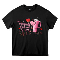 Black sips & trips target inspired stanley Heavy Core Tee - MaliasSmallBusiness