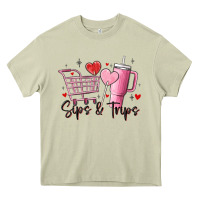 Mossy sips & trips target inspired stanley Heavy Core Tee - MaliasSmallBusiness