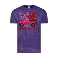 Cloud Purple valentine's day loads of love turck with balloons Vintage Tee - RanaPortraitStore
