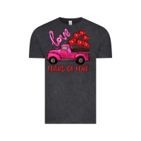 Vintage Black valentine's day loads of love turck with balloons Vintage Tee - RanaPortraitStore