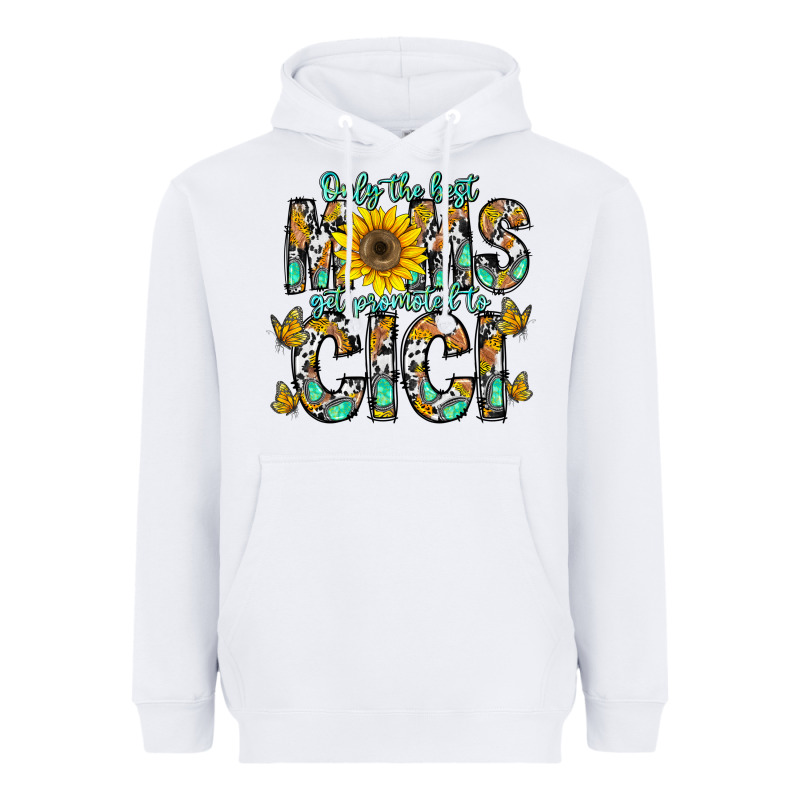 Only The Best Moms Get Promoted To Cici Heavyweight Hoodie by CowhideDigitalArt | Teevron