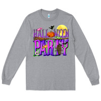Heather Grey Halloween party Long Sleeve Tee - NancyCooperArtShop