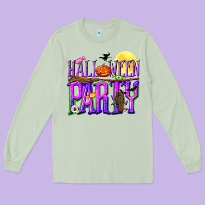 Halloween Party Long Sleeve Tee Designed By Nancycooperartshop