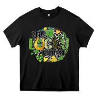 Black one lucky mama Heavy Core Tee - MaliasSmallBusiness