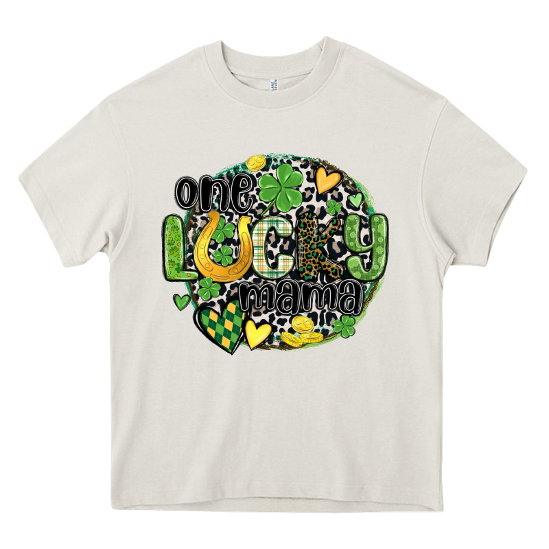 One Lucky Mama Heavy Core Tee by MaliasSmallBusiness | Teevron