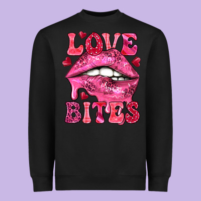 Love Bites Valentine's Day Heavyweight Sweatshirt Designed By Howdyjamesfarm