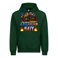 Forest Green all american boy monster truck Urban Hoodie - Artiststas