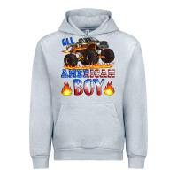Heather Grey all american boy monster truck Urban Hoodie - Artiststas