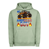Pigment Oil Green all american boy monster truck Urban Hoodie - Artiststas