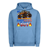 Pigment Pebble Blue all american boy monster truck Urban Hoodie - Artiststas