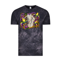 Cloud Black mardi gras goat fleur de lis Vintage Tee - RanaPortraitStore