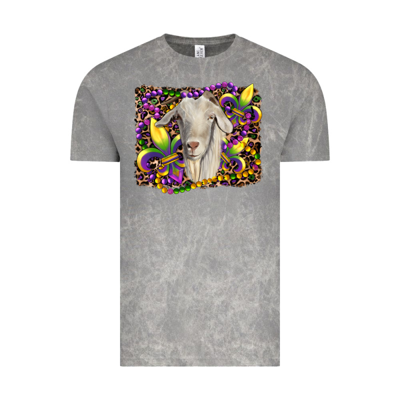 Mardi Gras Goat Fleur De Lis Vintage Tee by RanaPortraitStore | Teevron