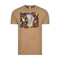 Vintage Coffee mardi gras goat fleur de lis Vintage Tee - RanaPortraitStore