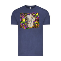 Vintage Denim mardi gras goat fleur de lis Vintage Tee - RanaPortraitStore