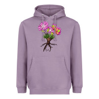 Lavender Bitterroot Flower Heavyweight Hoodie - LillyAllenDesigns