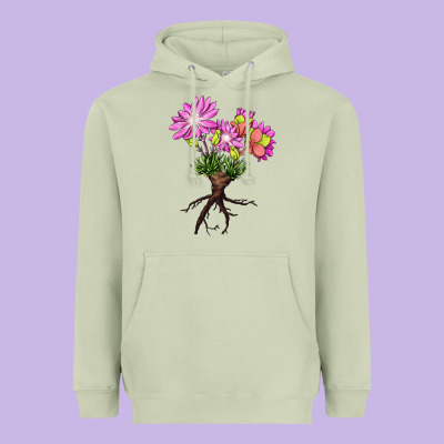 Bitterroot Flower Heavyweight Hoodie Designed By Lillyallendesigns