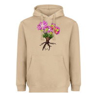 Mushroom Bitterroot Flower Heavyweight Hoodie - LillyAllenDesigns