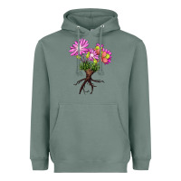 Sage Bitterroot Flower Heavyweight Hoodie - LillyAllenDesigns