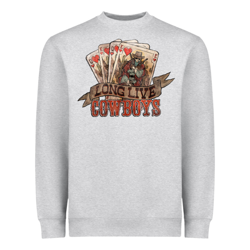 Long Live Cowboys Cards Heavyweight Sweatshirt by HowdyJamesFarm | Teevron