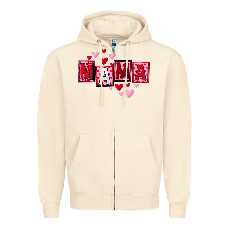 Mother's Day Mama Hearts Zipper Hoodie by FaDigitalArtStudio | Teevron