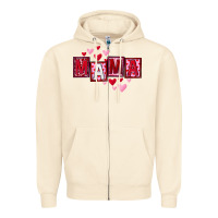 Sandshell Mother's Day mama hearts Zipper Hoodie - FaDigitalArtStudio