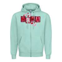 Seafoam Mother's Day mama hearts Zipper Hoodie - FaDigitalArtStudio