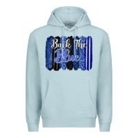 Blue Mist Back the blue brushstrokes Premium Hoodie - FaDigitalArtStudio