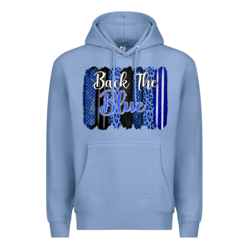 Back The Blue Brushstrokes Premium Hoodie by FaDigitalArtStudio | Teevron