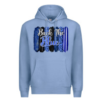 Colony Blue Back the blue brushstrokes Premium Hoodie - FaDigitalArtStudio
