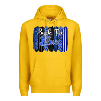 Lemon Back the blue brushstrokes Premium Hoodie - FaDigitalArtStudio