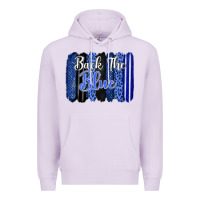 Lilac Back the blue brushstrokes Premium Hoodie - FaDigitalArtStudio