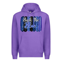 Purple Back the blue brushstrokes Premium Hoodie - FaDigitalArtStudio