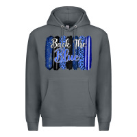 Rock Back the blue brushstrokes Premium Hoodie - FaDigitalArtStudio