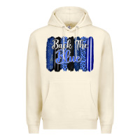 Sandshell Back the blue brushstrokes Premium Hoodie - FaDigitalArtStudio