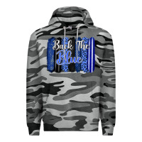 Slate Camo Back the blue brushstrokes Premium Hoodie - FaDigitalArtStudio