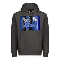 Smoke Back the blue brushstrokes Premium Hoodie - FaDigitalArtStudio