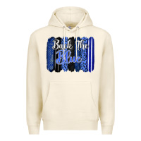 Tofu Back the blue brushstrokes Premium Hoodie - FaDigitalArtStudio