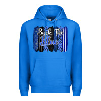 True Royal Back the blue brushstrokes Premium Hoodie - FaDigitalArtStudio