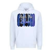 White Back the blue brushstrokes Premium Hoodie - FaDigitalArtStudio