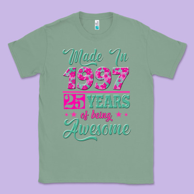 Made In 1997, 25 Years Of Being Awesome Classic Tee Designed By Jasminsmagicworld