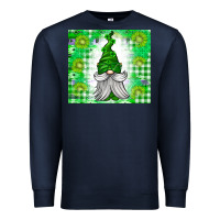 Navy St. Patricks Day Gnome Premium Sweatshirt - CowhideDigitalArt