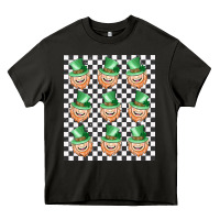 Asphalt boujee checker board leprechaun Heavy Core Tee - MaliasSmallBusiness