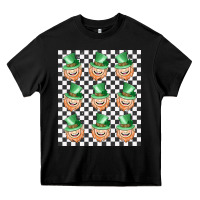 Black boujee checker board leprechaun Heavy Core Tee - MaliasSmallBusiness